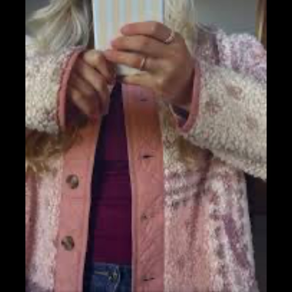 NWT Lucky Brand Sherpa Patchwork Jacket - Picture 2 of 3